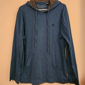 Lions Crest by English Laundry Blue Heathered Hoodie Sweatshirt XL Lion Logo